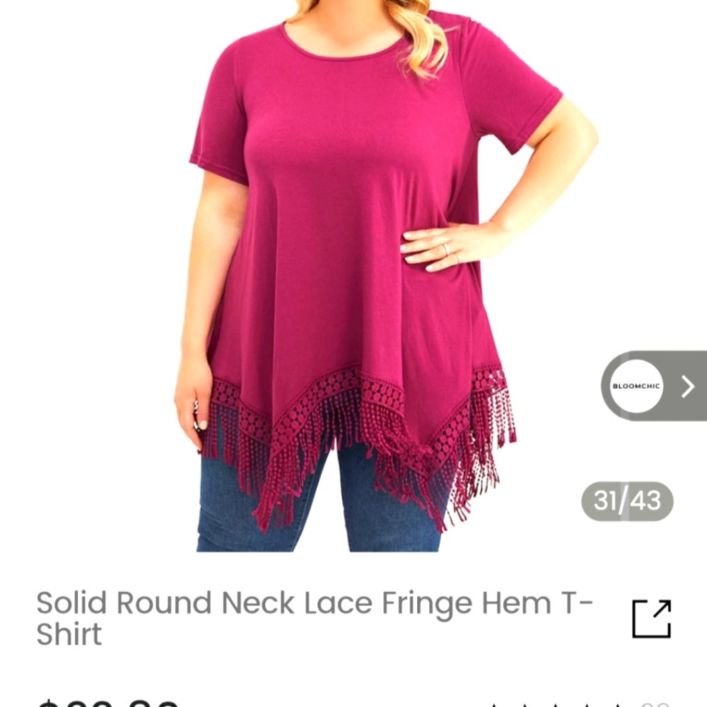 Bloomchic Fringe t shirt